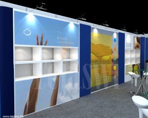 9 x 6 mtr Portable Exhibition Kit with Shelves
