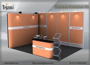 4 meter x 3 meter Portable exhibition kit 2 side Open_432S-2