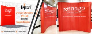 rimson Interactive Portable Curve Brand Backdrop